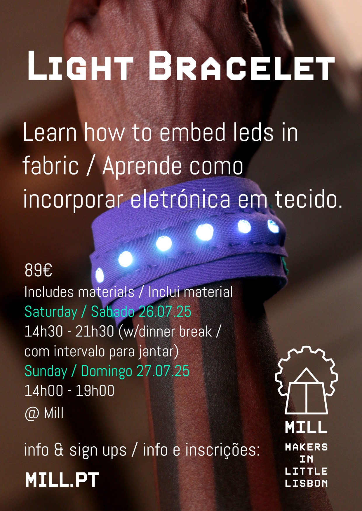 Light Bracelet Wearable - eTextile Playshop by WILLPOWER @ Mill